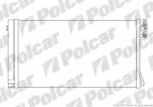 Polcar 2001K8C2 - Конденсатор кондиционера autospares.lv