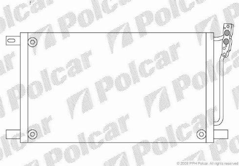 Polcar 2008K82X - Конденсатор кондиционера autospares.lv