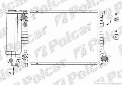 Polcar 200308-1 - Радиатор, охлаждение двигателя autospares.lv