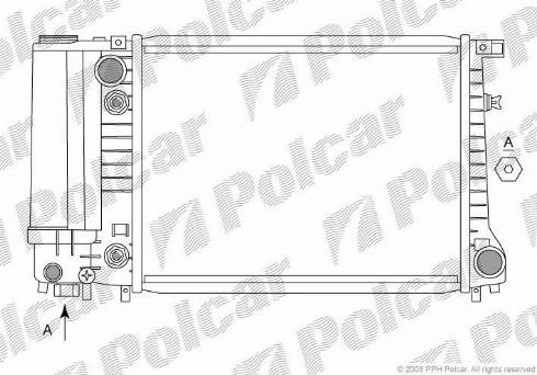 Polcar 200308A1 - Радиатор, охлаждение двигателя autospares.lv