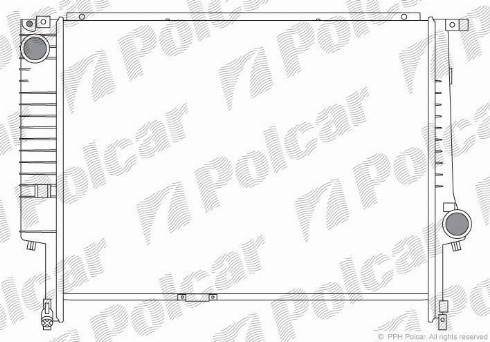 Polcar 2007089X - Радиатор, охлаждение двигателя autospares.lv