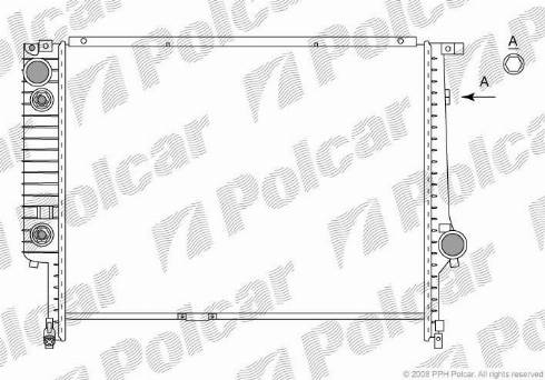 Polcar 2007084X - Радиатор, охлаждение двигателя autospares.lv