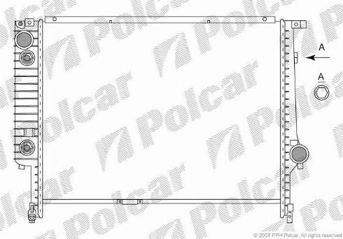 Polcar 200708-4 - Радиатор, охлаждение двигателя autospares.lv