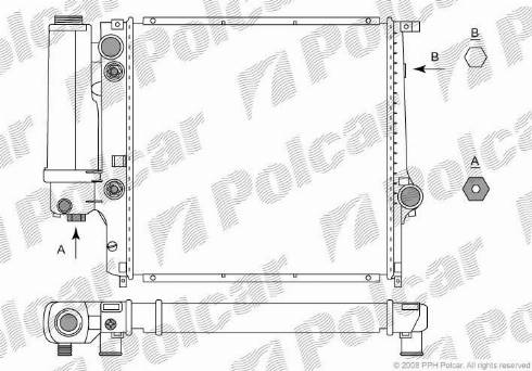 Polcar 200708-5 - Радиатор, охлаждение двигателя autospares.lv