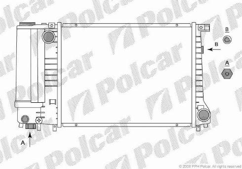 Polcar 200708-1 - Радиатор, охлаждение двигателя autospares.lv