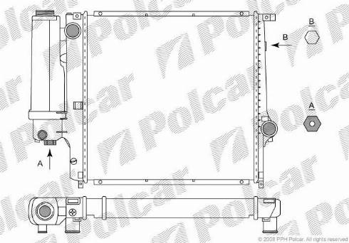 Polcar 200708-2 - Радиатор, охлаждение двигателя autospares.lv