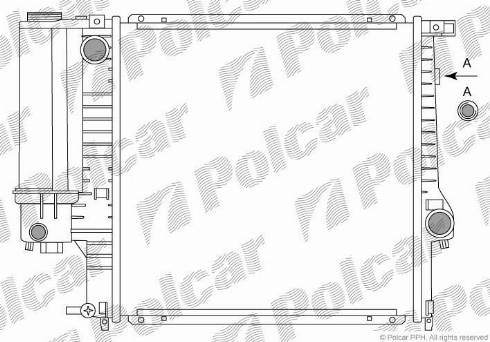Polcar 200708A2 - Радиатор, охлаждение двигателя autospares.lv
