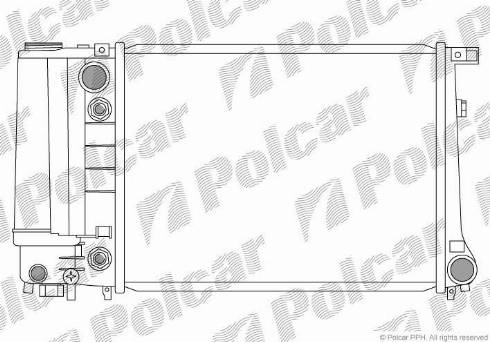 Polcar 2014082X - Радиатор, охлаждение двигателя autospares.lv