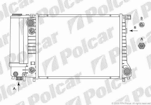 Polcar 201408-2 - Радиатор, охлаждение двигателя autospares.lv