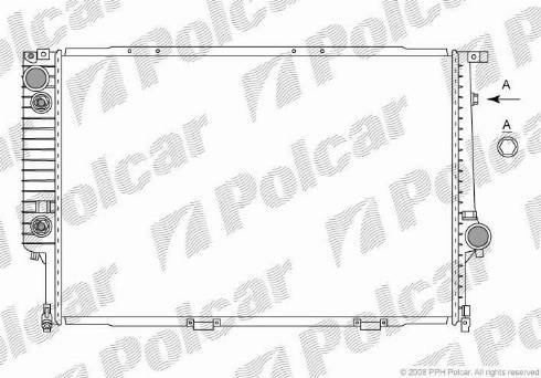 Polcar 2015089X - Радиатор, охлаждение двигателя autospares.lv