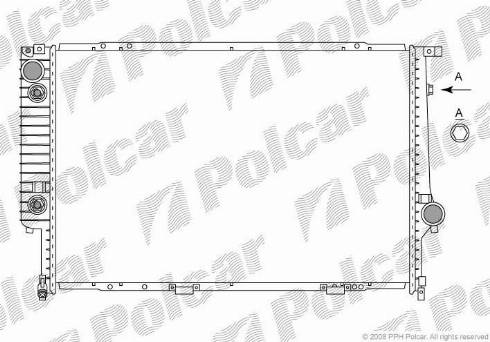 Polcar 201508-9 - Радиатор, охлаждение двигателя autospares.lv