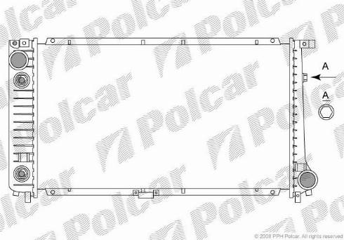 Polcar 201508-4 - Радиатор, охлаждение двигателя autospares.lv