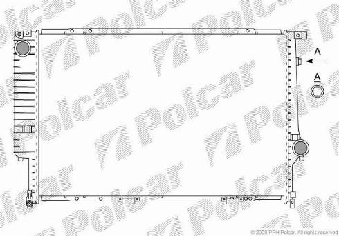 Polcar 201508-6 - Радиатор, охлаждение двигателя autospares.lv