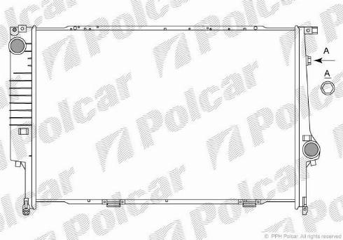 Polcar 201508A7 - Радиатор, охлаждение двигателя autospares.lv