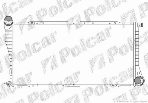 Polcar 201608-5 - Радиатор, охлаждение двигателя autospares.lv