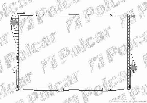 Polcar 2016087X - Радиатор, охлаждение двигателя autospares.lv