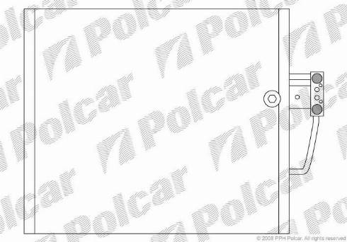 Polcar 2016K8C1 - Конденсатор кондиционера autospares.lv