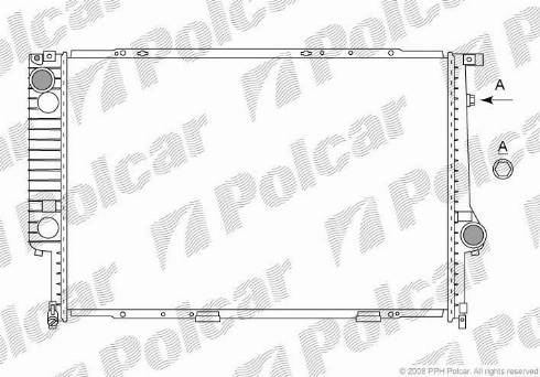 Polcar 203208-3 - Радиатор, охлаждение двигателя autospares.lv