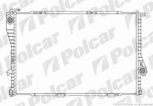 Polcar 202208-1 - Радиатор, охлаждение двигателя autospares.lv