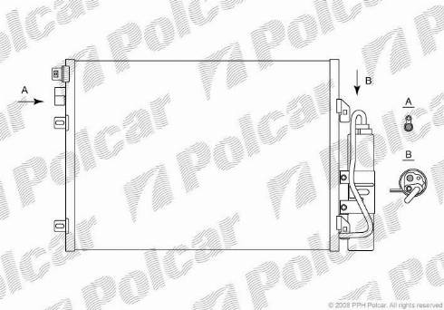 Polcar 2800K81X - Конденсатор кондиционера autospares.lv