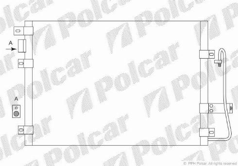 Polcar 2800K8C1 - Конденсатор кондиционера autospares.lv