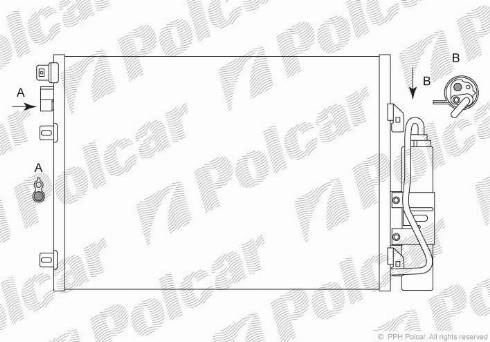 Polcar 2801K81X - Конденсатор кондиционера autospares.lv