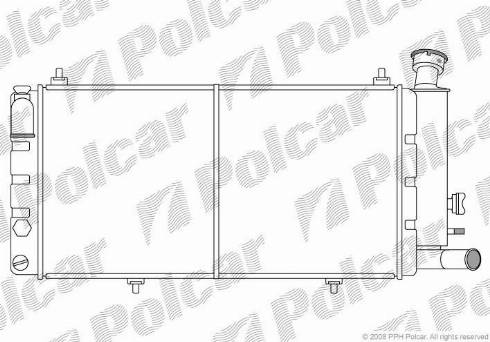 Polcar 239008-4 - Радиатор, охлаждение двигателя autospares.lv