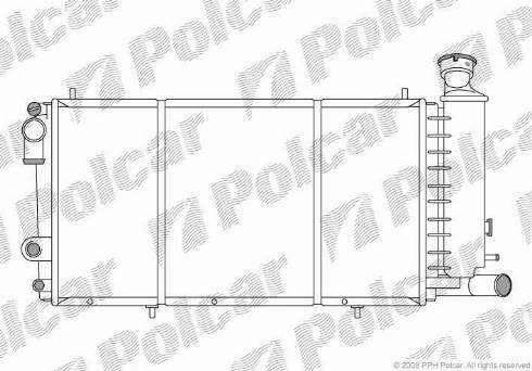 Polcar 2390086X - Радиатор, охлаждение двигателя autospares.lv