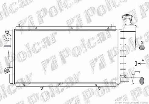 Polcar 239008A6 - Радиатор, охлаждение двигателя autospares.lv