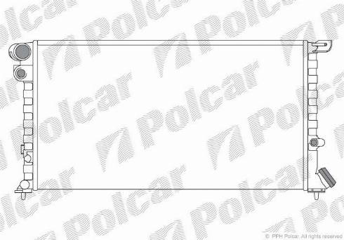 Polcar 2350084X - Радиатор, охлаждение двигателя autospares.lv