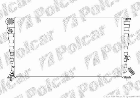 Polcar 235008-4 - Радиатор, охлаждение двигателя autospares.lv