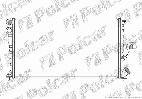 Polcar 235008-6 - Радиатор, охлаждение двигателя autospares.lv