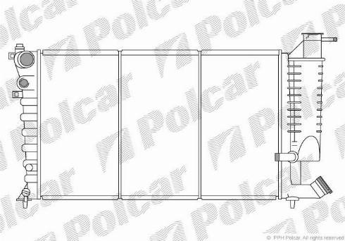 Polcar 2350080X - Радиатор, охлаждение двигателя autospares.lv