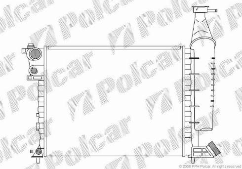 Polcar 2350081X - Радиатор, охлаждение двигателя autospares.lv