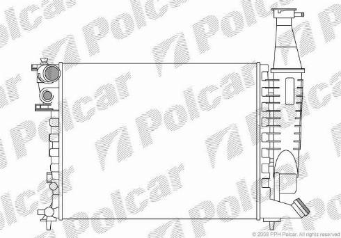 Polcar 235008-1 - Радиатор, охлаждение двигателя autospares.lv