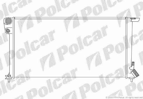 Polcar 2350088X - Радиатор, охлаждение двигателя autospares.lv