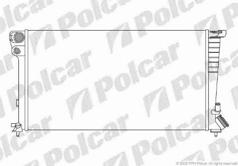 Polcar 235008-8 - Радиатор, охлаждение двигателя autospares.lv