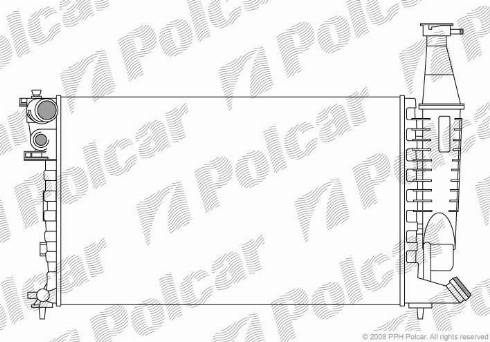 Polcar 235008-2 - Радиатор, охлаждение двигателя autospares.lv