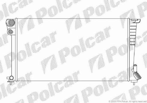 Polcar 235008A7 - Радиатор, охлаждение двигателя autospares.lv