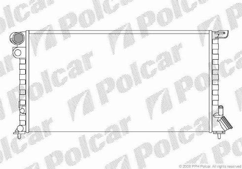 Polcar 235008-A - Радиатор, охлаждение двигателя autospares.lv