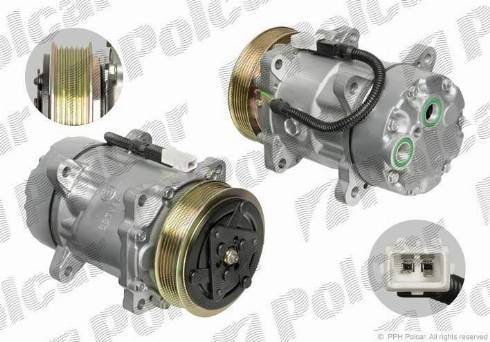 Polcar 2350KS-1 - Компрессор кондиционера autospares.lv