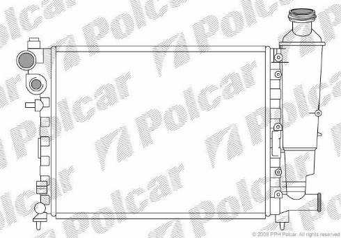 Polcar 230608-5 - Радиатор, охлаждение двигателя autospares.lv