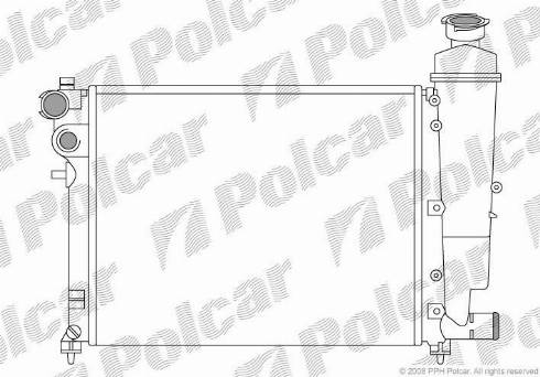 Polcar 230608A1 - Радиатор, охлаждение двигателя autospares.lv