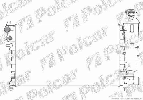 Polcar 230608A2 - Радиатор, охлаждение двигателя autospares.lv