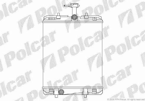 Polcar 2301083X - Радиатор, охлаждение двигателя autospares.lv