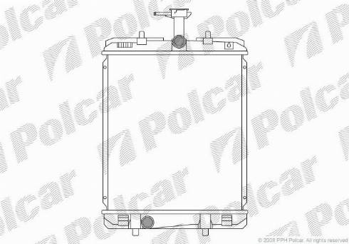 Polcar 2301082K - Радиатор, охлаждение двигателя autospares.lv