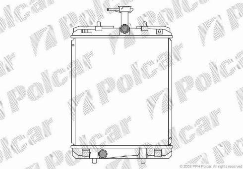 Polcar 2301082X - Радиатор, охлаждение двигателя autospares.lv