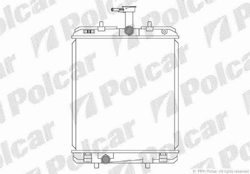 Polcar 230108A2 - Радиатор, охлаждение двигателя autospares.lv