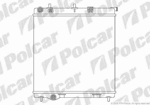 Polcar 2315085X - Радиатор, охлаждение двигателя autospares.lv