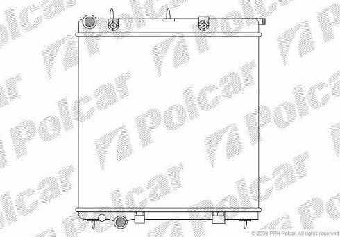 Polcar 2315081X - Радиатор, охлаждение двигателя autospares.lv